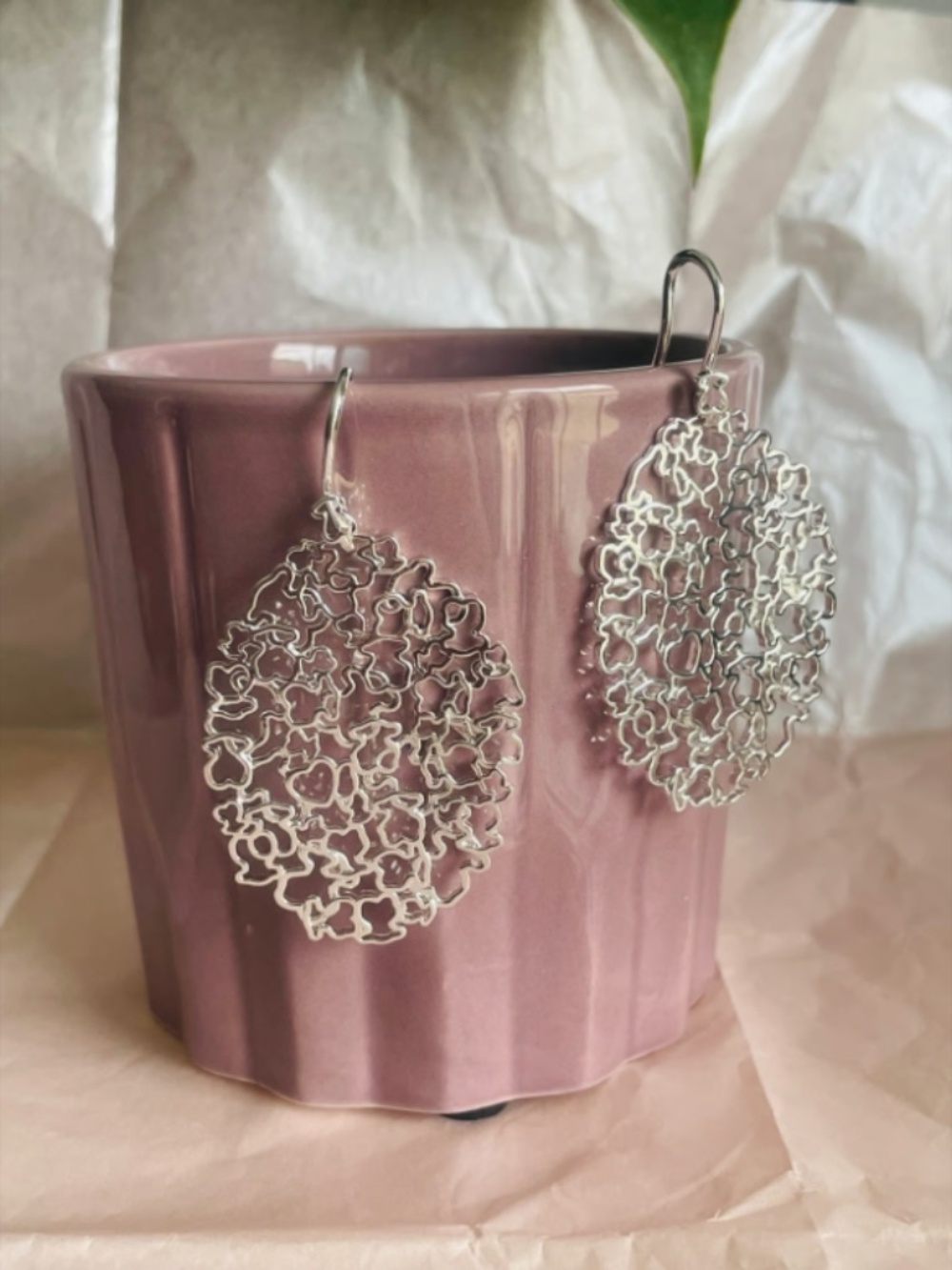 Tous Large Fan Lake Of Naked Bears Flat Cut Plates Hook Earrings Sterling Silver